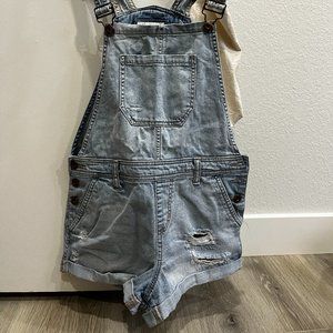 Denim Overall Shorts